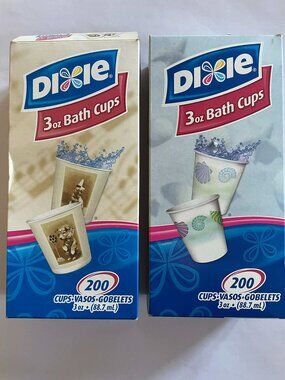 Dixie 3oz Bathroom paper Cups Lot of 2 Boxes Partial(264 Cups Total)READ DESCRIP
